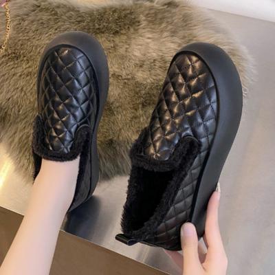 Pantofi la Modă Femei 2025 Slip-on Casual Adidași Femeie Mocasini Pantofi Plati cu Blană Saboți Platformă Modis Noi Slip on Pantofi de Ocazie Iarnă Creepers Drăguț Ru