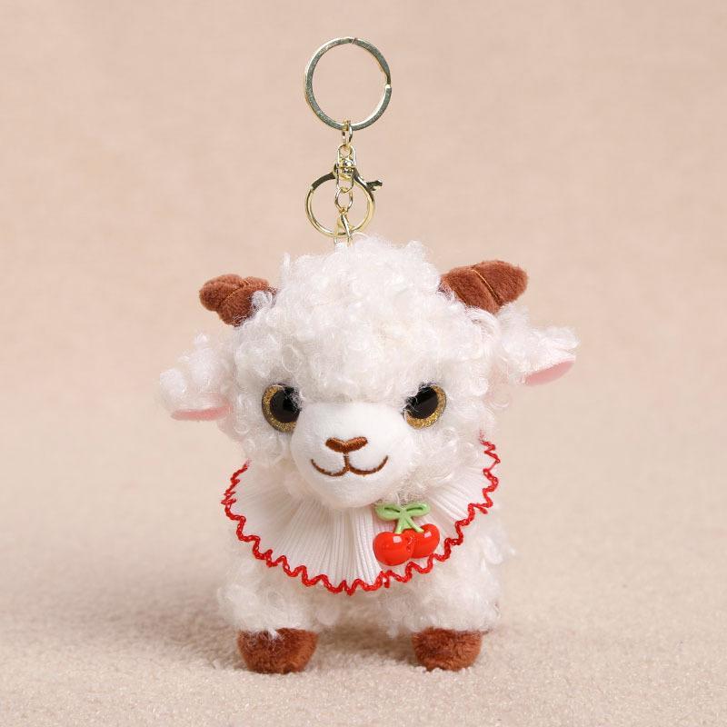 Pp Cotton Little Sheep Plush Keychain Soft Comfortable Cartoon Animal Stuffed Doll Collection Keyring