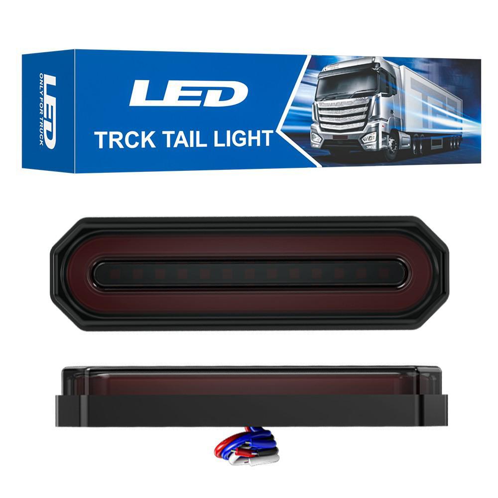 

Dual-Color 45 LED Tail Light for Pickup Trucks: Combination Brake and Sequential Turn Signal Light, 12-24V.