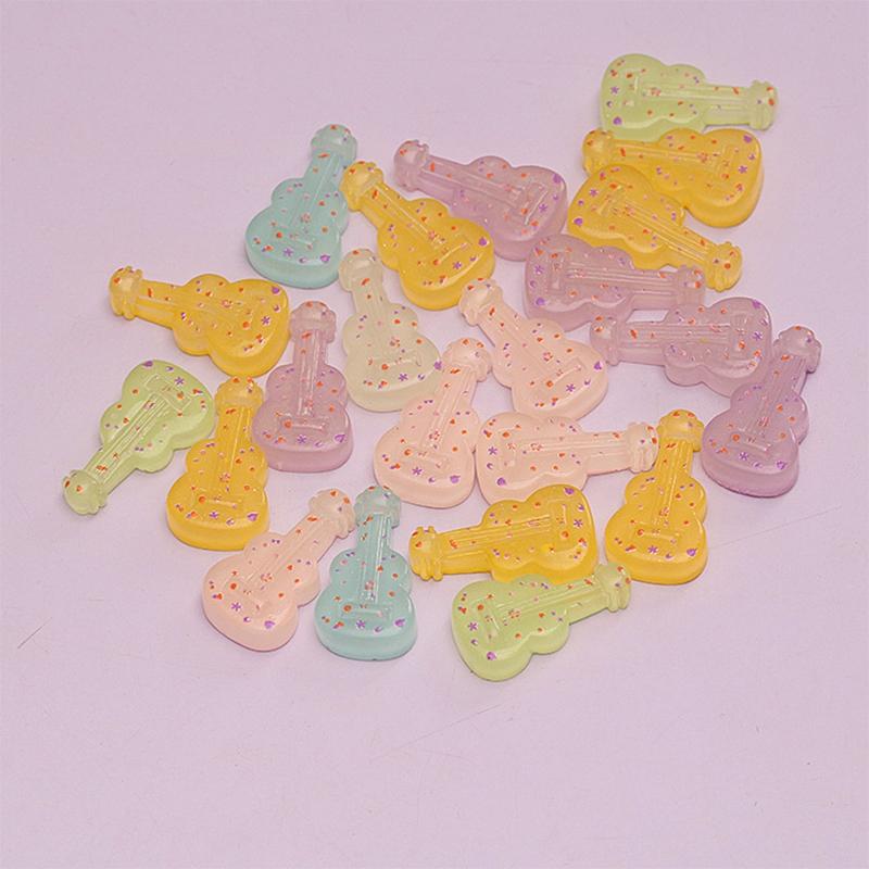 10Pcs Mini Luminous Popsicles Guitar Home Decor Micro Landscape Resin Crafts Miniatures Ornaments Decoration