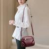 Lychee Pattern Soft Leather Messenger Bag Female
