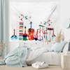 Guitar Music Tapestry Concert Instruments Tapestry Rock Hippie Art Tapestries Wall Hanging Decor for Home Living Bedroom Dorm