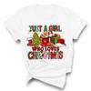 Christmas Printed Fashionable Women's T-shirt Christmas Trend Pure Cotton Casual Sportswear T-Shirts Women’s