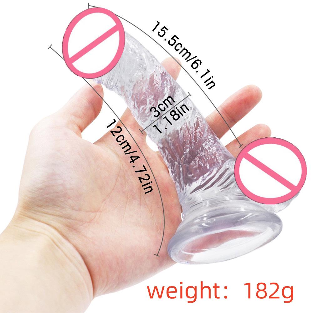 Little Moon Transparent Crystal Beginner's Suction Cup Dildo Vibrator