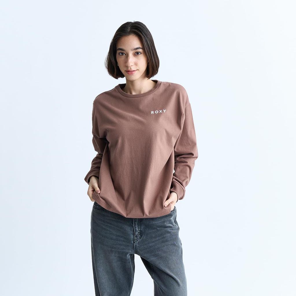 Roxy Streetwear Heritage Logo Regular Fit Long Sleeve Brown Women's Top,