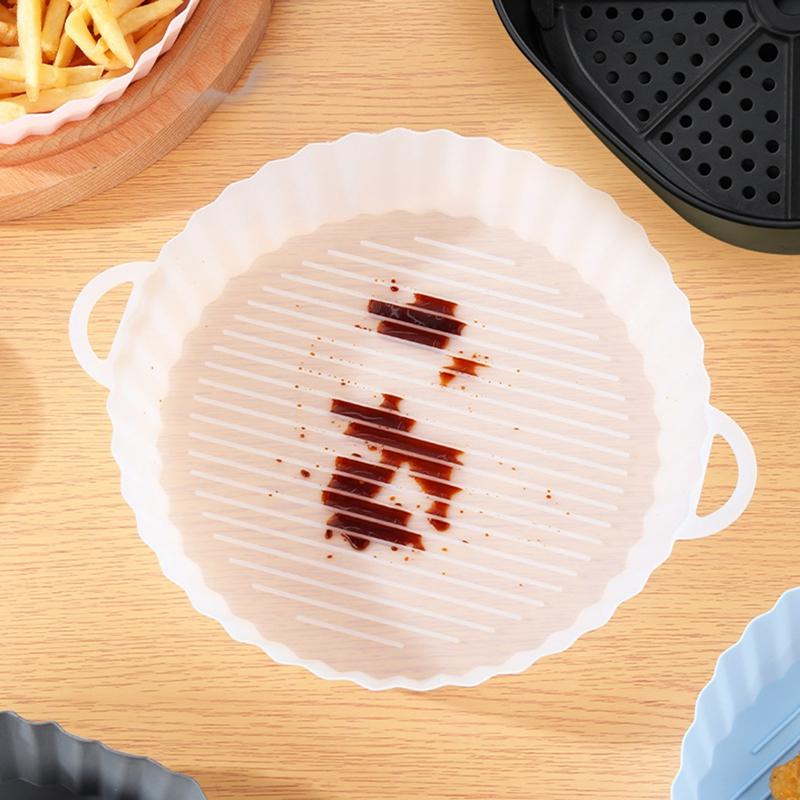 AirFryer Silicone Pot Air Fryers Oven Baking Tray Fried Pizza Chicken Basket Mat Silicone Liner Grill Pan Para Cocina Accesorios