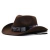 Hot-selling cowboy hat, woolen jazz top hat, men's and women's ethnic style autumn and winter felt hat, big eaves hat