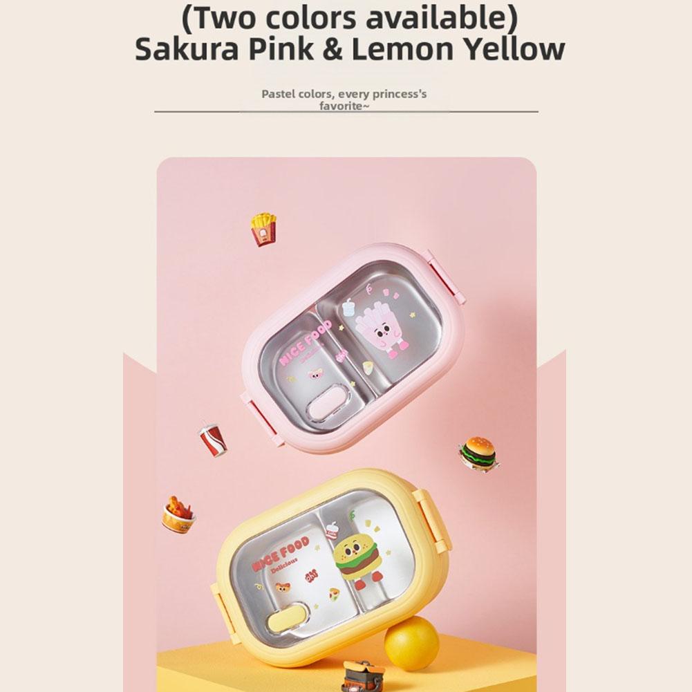 Leak Proof Stainless Steel Lunch Box Featuring Thermal Insulation and Removable Dividers for Portion Control Food Containers