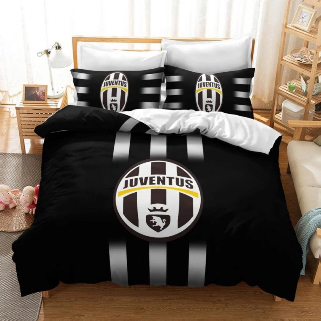 NEUES Luxuriöses Teenager F-C-B Fußballverein Junge Bettbezug Kissenbezug Bettwäsche Set Schlafzimmer Dekoration 2/3-teiliges Set Vollgröße 100x135cm (2pcs)