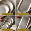 Ru Han Stainless Steel Retro Divided Oval Plate