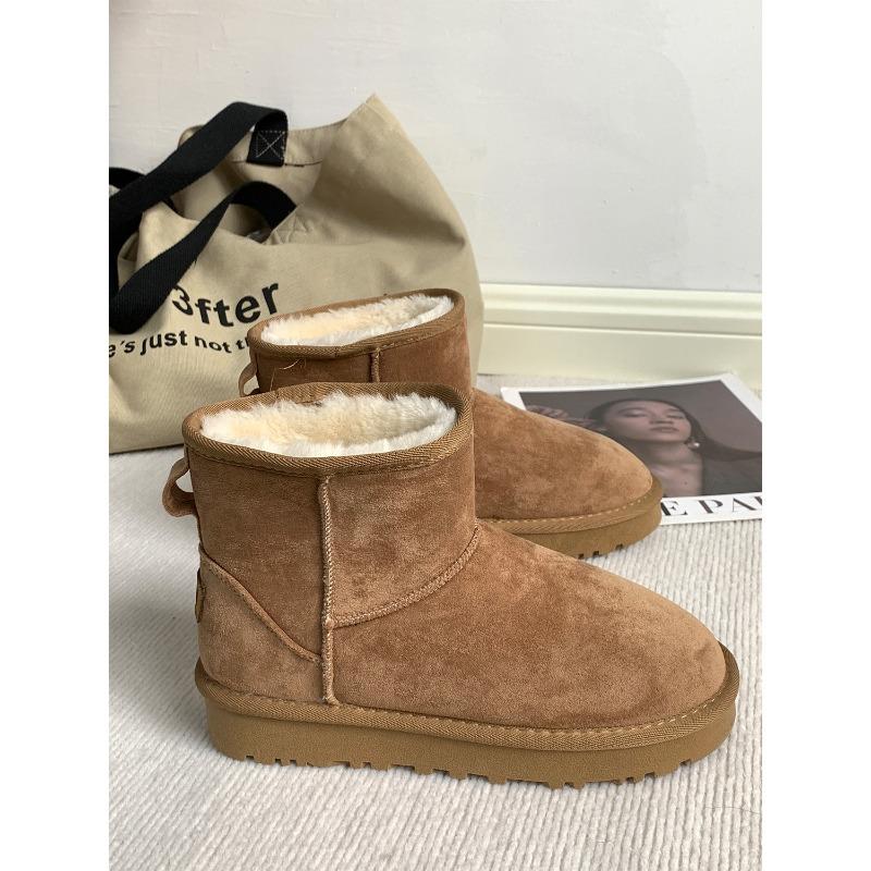 New Hot Winter New Snow Boots Women's Medium Boots Short Boots Versatile Velvet Cotton Boots 3701