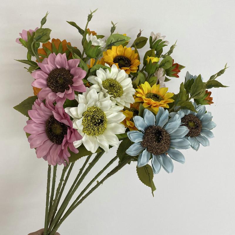 Künstlicher Sonnenblumenstrauß Hochzeitsdeko für Fotografie und Heimwanddisplay