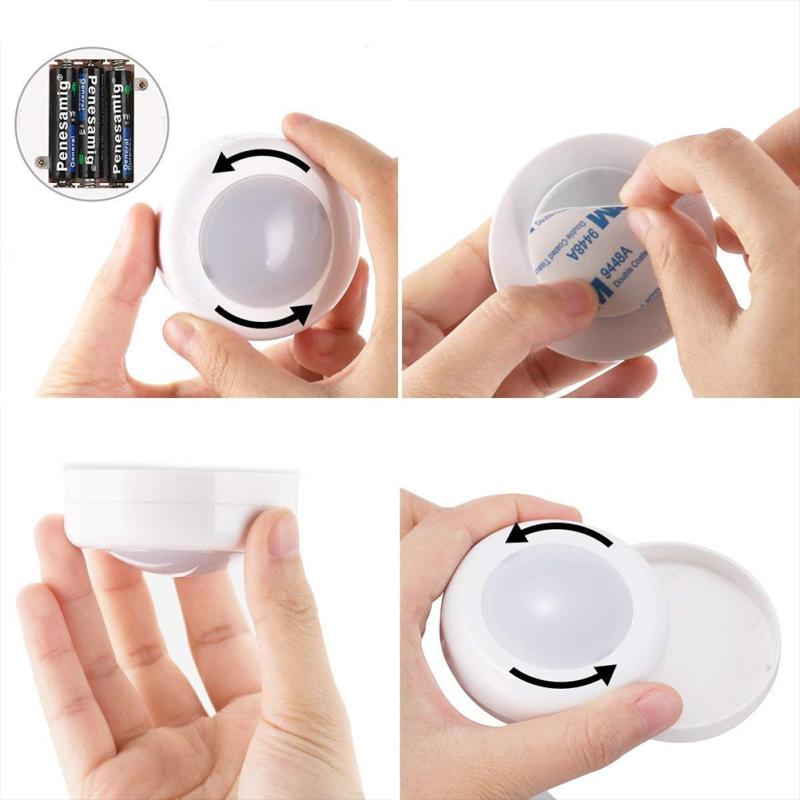 Remote Control Dimming Night  Light Timing Tap Control Closet Lamp With Adhesive Tape For Home