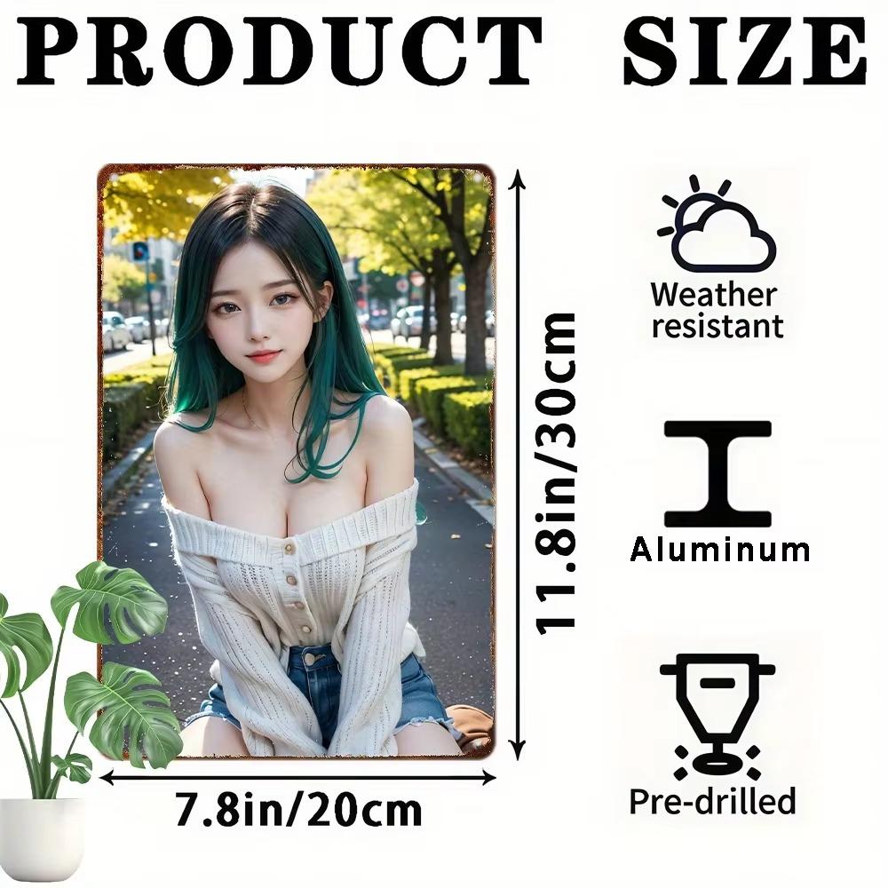 Metal Wall Art Anime 8x12 Inch Vintage Retro Poster Decor Home Garage Cafe