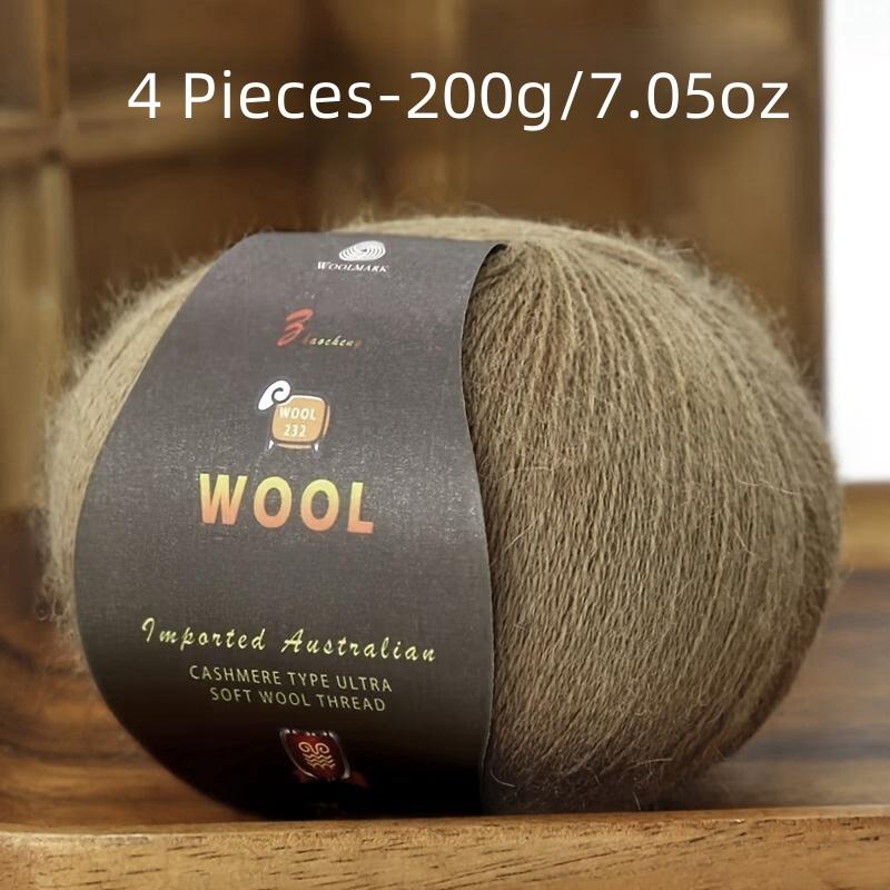 

6 шт. Пряжа из камвольной шерсти Многоцветный набор для вязания свитеров, брюк, шапок Мягкая и прочная 300 г всего