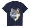 Realistic White Wolf Realistic Animal Print with Colors T-Shirt Cotton Mens T Shirts Four Seasons Tees Graphic T Shirts