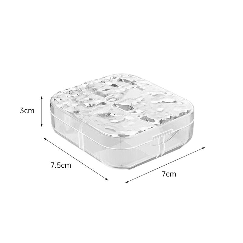 4/6Grid Portable Water Ripple MedicineBox Medicine Packaging Box Travel Carrying Mini Sealed Plastic Travel Medication Organizer