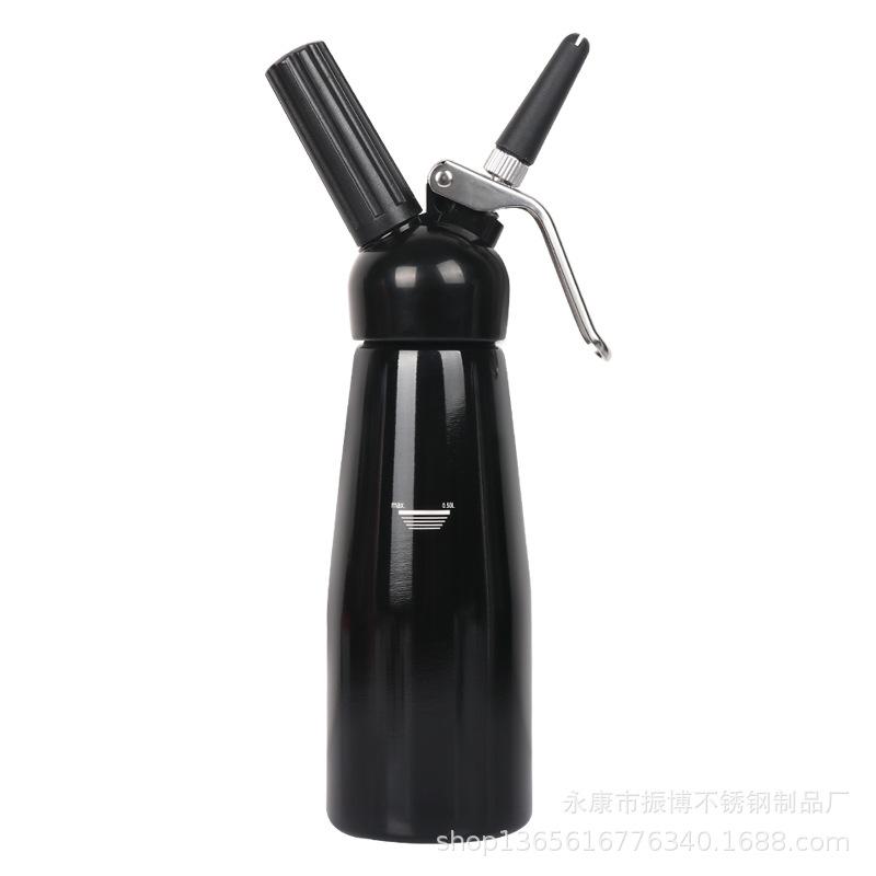 

New 500ml Whipped Cream Dispenser Portable Aluminum Cream Foam Gun Cake Piping Gun Siphon Squeeze Bottle Kitchen Dessert Tool чорний