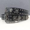 Crocodile Pattern American Western Rivet Spider Street Rivet Belt Punk Men's Belt Women