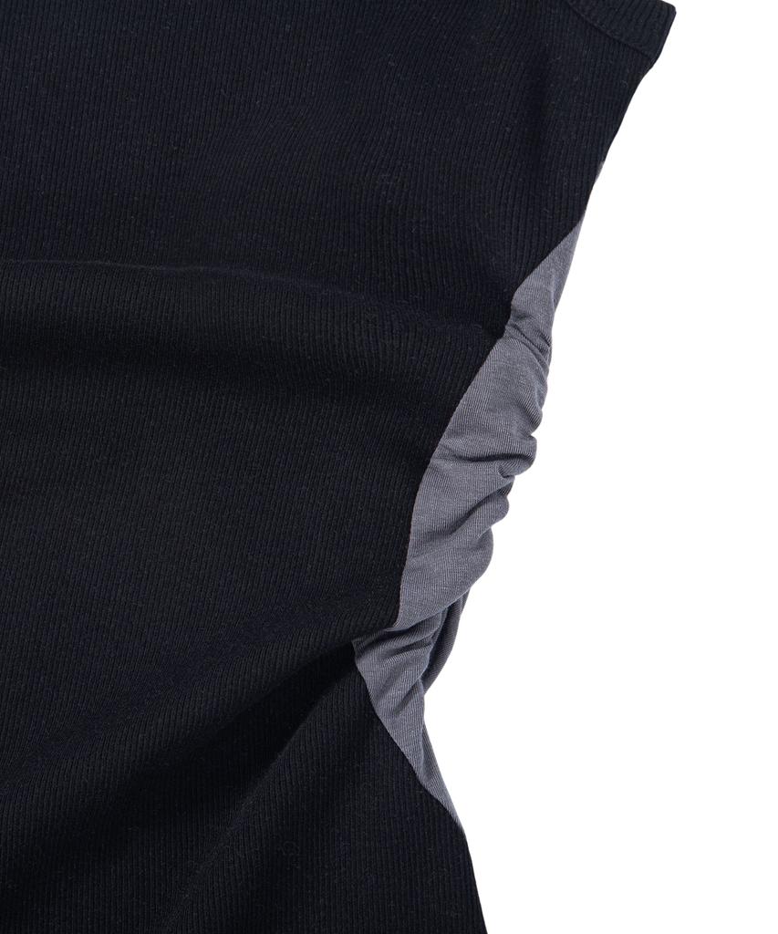 MISSLULZ Lace Tail Sleeveless Black Charcoal