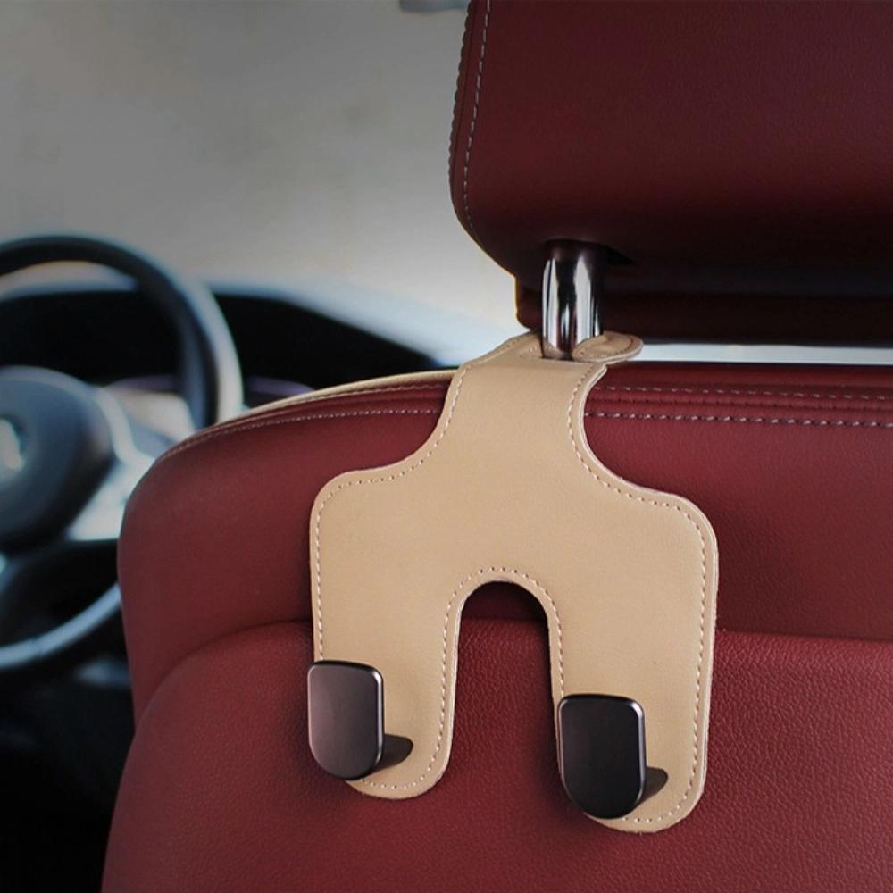 Double Hook Car Back Seats Hook 2 In 1 Auto Rear Seats Hanger Car Headrest Hooks  Purse