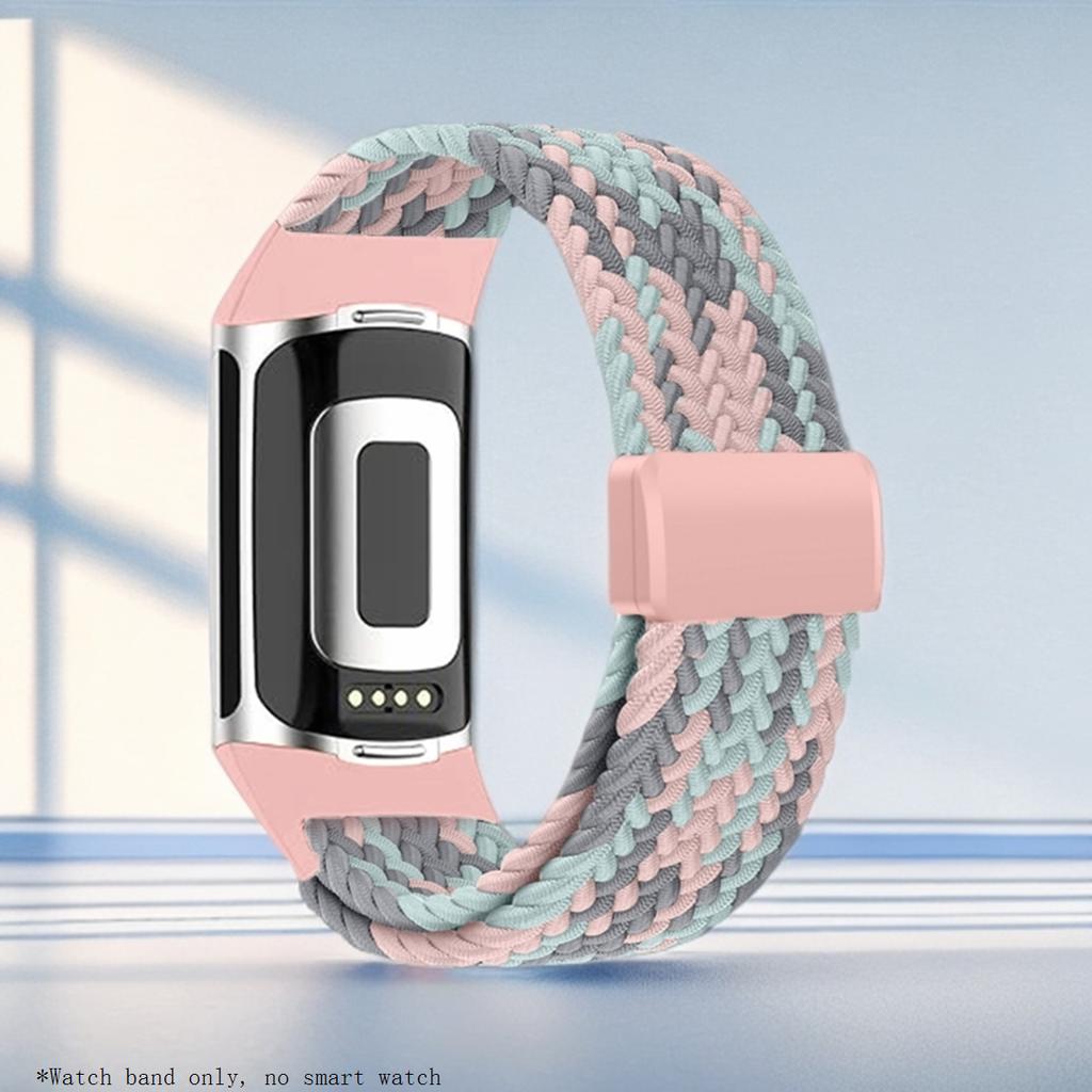 Banda de Nailon Deportiva Para Fitbit Charge 6 5 Correa Elástica Transpirable Correa de Reloj Para Fitbit Charge 5/Charge 6 Pulsera Trenzada Correa