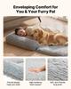 Human Dog Bed, 1810 x 1110 x 240 mm Orthopedic Memory Foam Human Sized Dog Bed, Humans Pet Beds with Side Pocket, Handle & Zipper, Removable