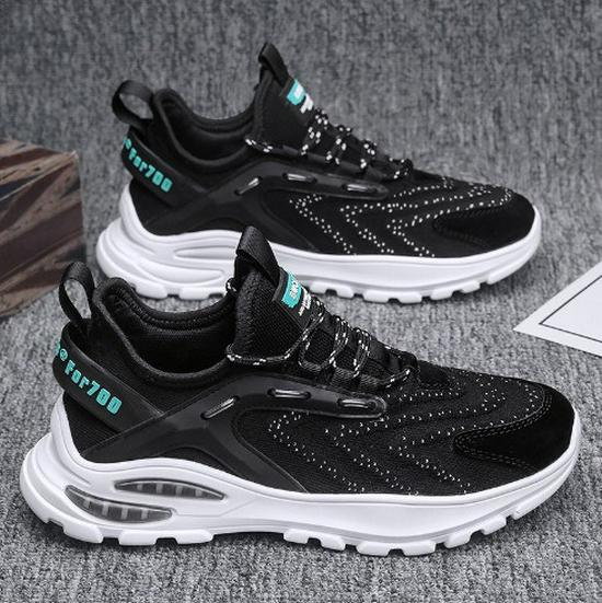 Men s Cross-Border Flyknit Color Block Casual Running Shoes 42