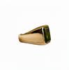 Emerald Cut Green Peridot Signet Ring, 925 Solid Sterling Silver, Large Rectangular Peridot Ring, Handmade Jewelry