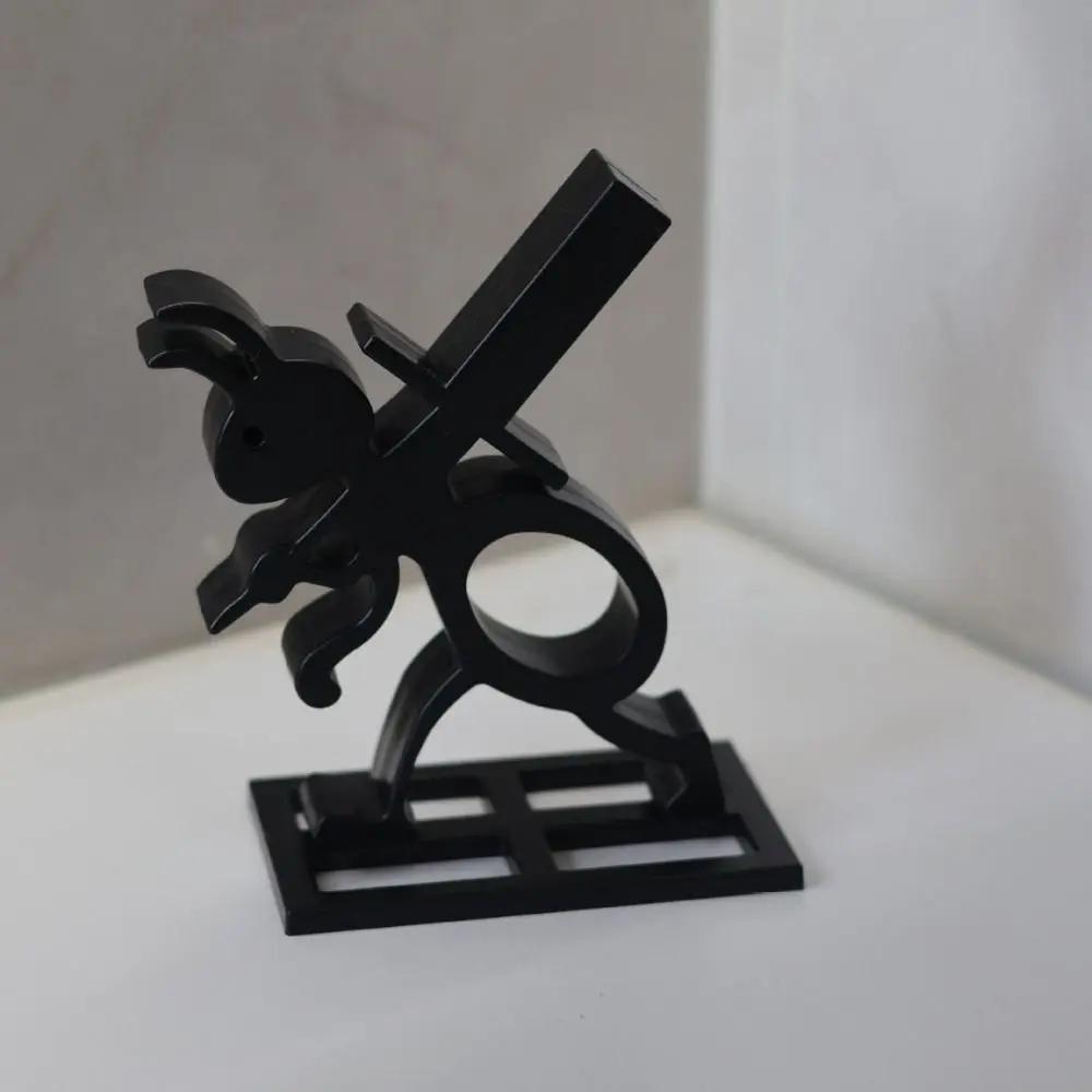 Practical 3D Printed Ant Paper Roll Holder Black Plastic Ant Napkin Holder Decorative Cute Ant Shaped Tissue Holder Kitchen