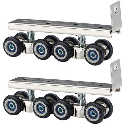 Set 1 Paio 4 5 pollici Ruota Sospesa per Porta Scorrevoli in Legno Binario per Porta Scorrevoli Puleggia Ferramenta Porta Sospesa 8 Ruote