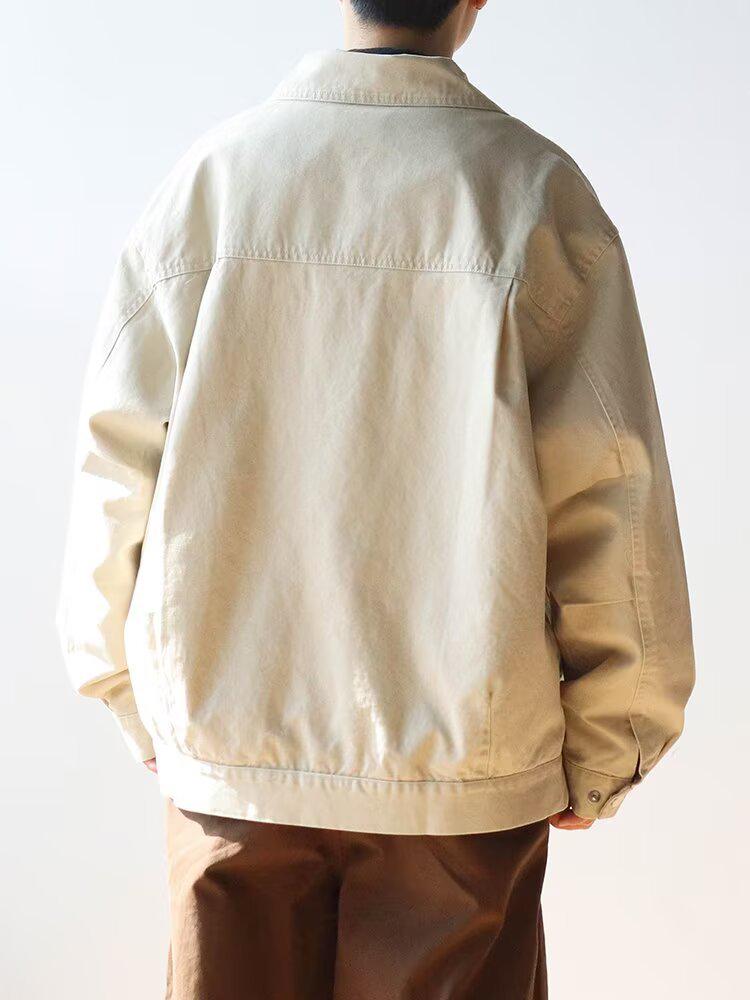 2025 Men's Trendy Casual Workwear Lapel Jacket - Long Sleeve Spring/Autumn Outerwear