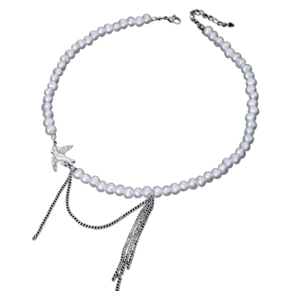 Swallows Women's Necklace Alien Clavicle Necklace Fashion Pendant Necklace  Music Festival Jewelry