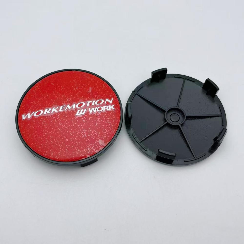 4pcs 68MM ( 63MM I.D ) W Work Emotion Emblem Logo Car Wheel Center Caps Wheels Hubcaps Auto Rims Dust Cover Car Accessories