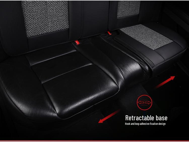 Universal Four Seasons Leather Linen Car Seat Cover - Full Coverage Cushion
