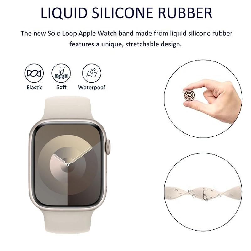 Straps for Apple Watch Band 40mm 44mm 45mm 41mm 46 mm 49mm 42mm Elastic Solo loop bracelet iWatch series 3 SE 6 7 8 9 10 ultra 2