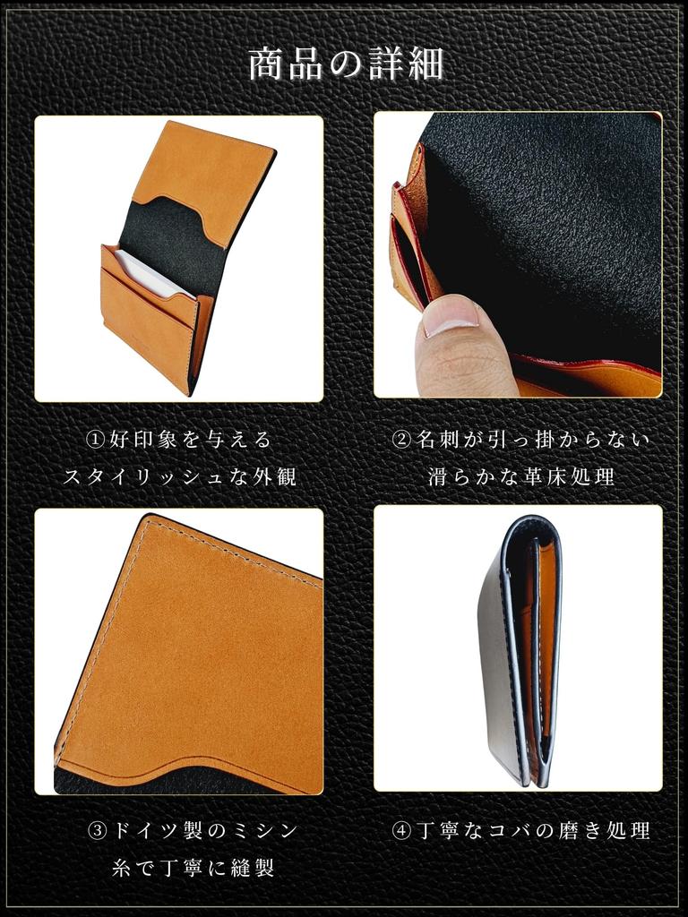 Business Card Holder for Men and Business Card Luxury Italian Large Business Card Genuine Leather [Fabrizio] Women, Case, Leather, Thin, Stylish,