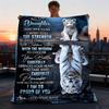 1pc Motivational Gift for Daughter Print Outdoor Blanket, Lightweight Polyester,