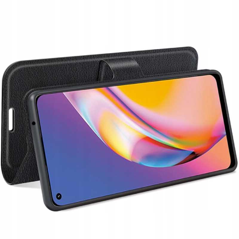 Litchi Oppo Reno 5 Lite Czarny