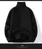 Men's High Neck Solid Color Sweater - Thick, Trendy, and Versatile Knitwear