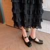 Designer Vintage Frauen Mary Jane Schuhe Fashion Square Toe Schuhe Frühling Herbst Elegante Low Heels Sandalen