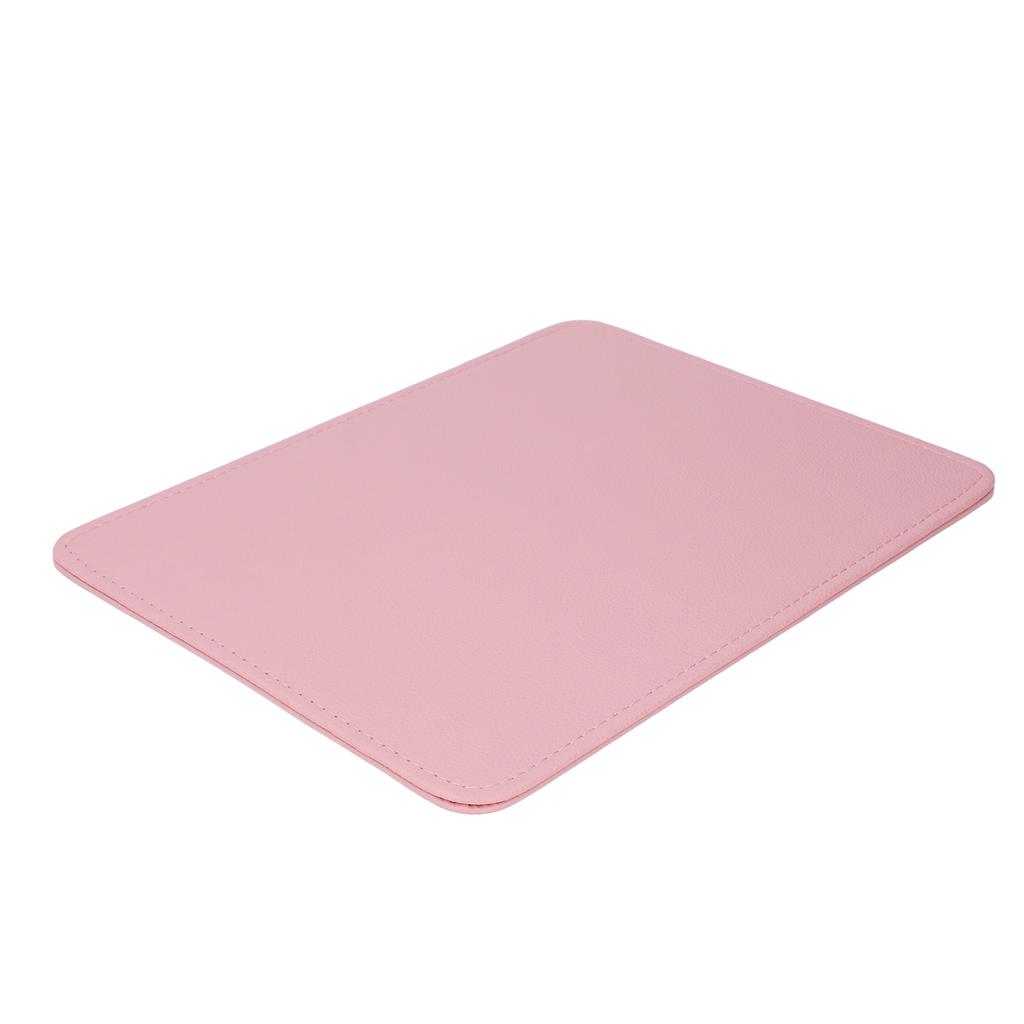 Pink Nail Art Table Mat PU Leather Washable Litchi Pattern Nail Pad Manicure Nail Table Pad Desk Mat
