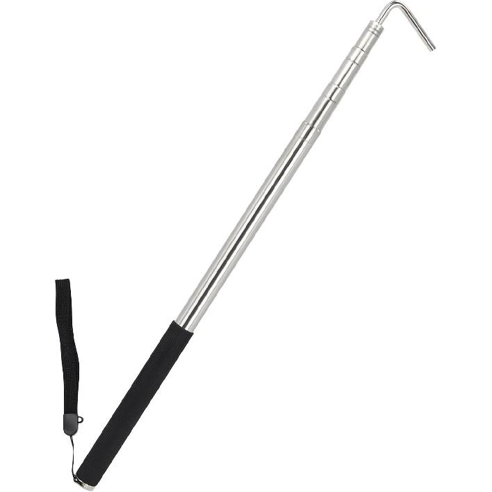

Manual RV Awning Rod Opener Easy Reach Telescopic Puller 13-3/4 to 44-3/4 Stainless Steel Silver & Black - 1pack 1 pack