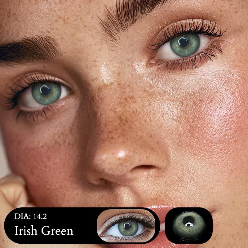 

Freshlady Коллекция Irish Green и Gray 14.2мм Цветные Контактные Линзы Одноразовые на 1 год для Ежедневного Ношения зелёный