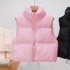 Winter Thick Warm Cotton Short Stand Collar Sleeveless Vest Vest