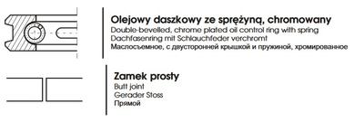 Pierścień Olejowy Tłoka Zetor 102,00X5,0X3,5 102503503