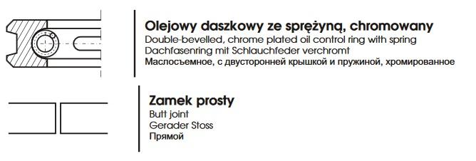 Pierścień Olejowy Tłoka Zetor 102,00X5,0X3,5 102503503