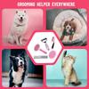 Dog Grooming Kit - Deshedding Brush for Short Hair, Slicker Brush, Flea Comb, Puppy Brush Set In Pink