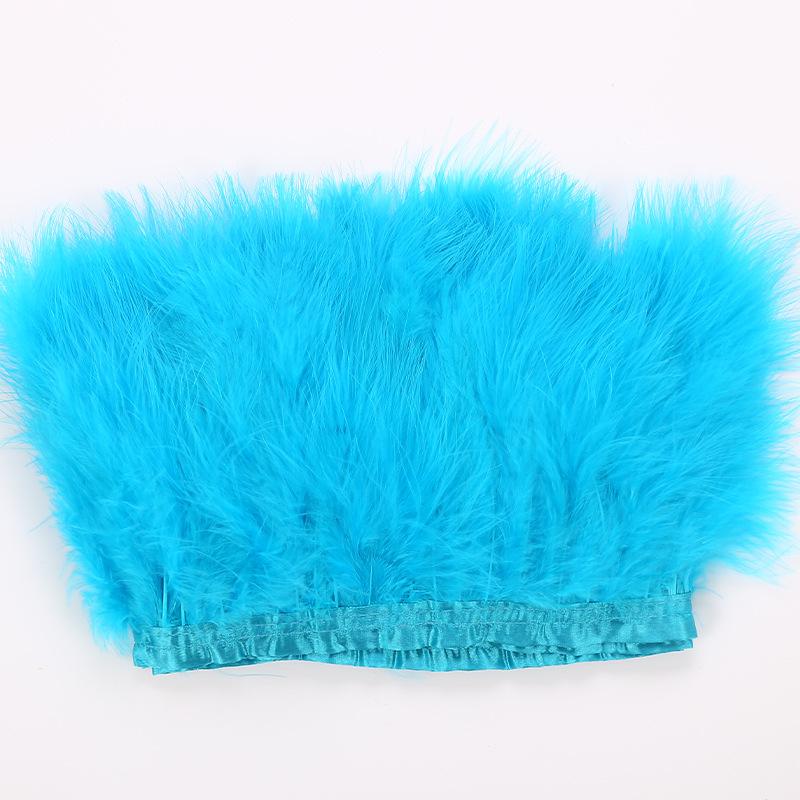 Full Velvet Turkey Feather Cloth Edge Diy Feather Headdress Corsage Decorative Material Feather Clothing Accessories