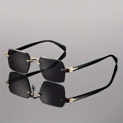 Gafas de Moda sin Marco para Mujer Set de Gafas Pequeñas de Boutique que Realzan el Rostro Estilo Temperamento Elegante